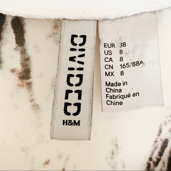 H&M Divided long chiffon shirt with slits size 8 - Picture 7 of 7